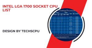 Intel Lga 1700 Socket Cpu List