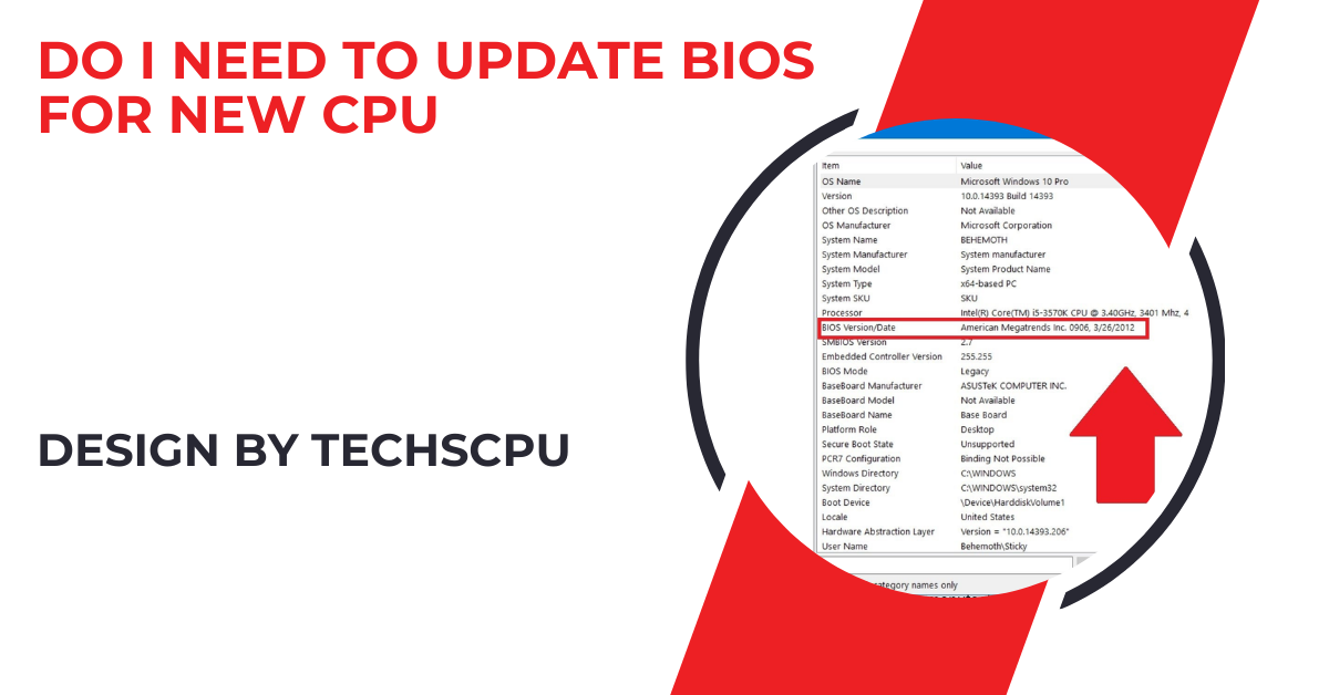 Do I Need To Update Bios For New Cpu